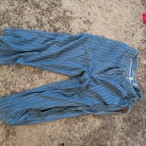 Seven7 Women's Blue Striped Flare Jeans